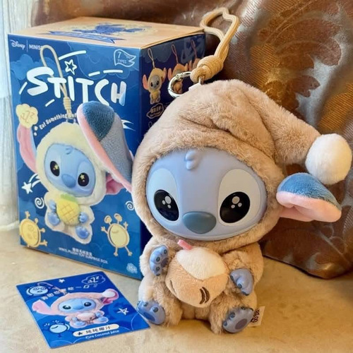 6 Llavero Stitch Peluche Sorpresa Eat Something Before Sleep Azul