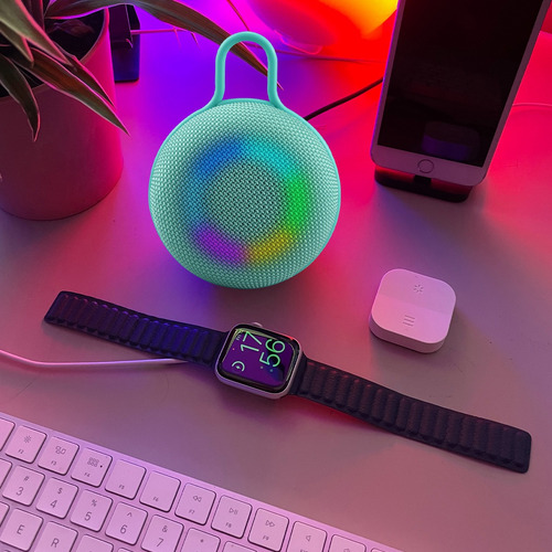 Fopnew Bocina Mini Portátil Bluetooth Impermeable Led Luz Colorido
