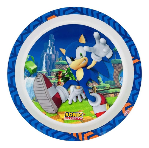 Plato Playo Infantil Sonic Bebés Cresko Vajilla 20cm Cresko