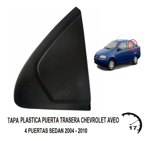 Tapa Plastico Chevrolet Aveo Ls Sedan 4 Puertas 06-10
