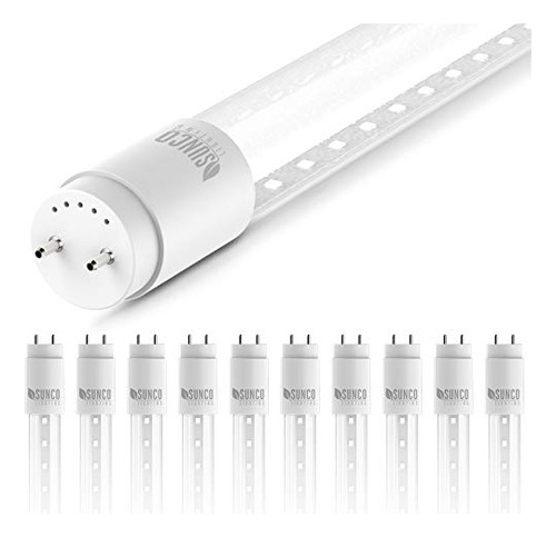 Sunco Lighting 10 Pack T8 Led 4ft Tube Light Bulbs Ballast B
