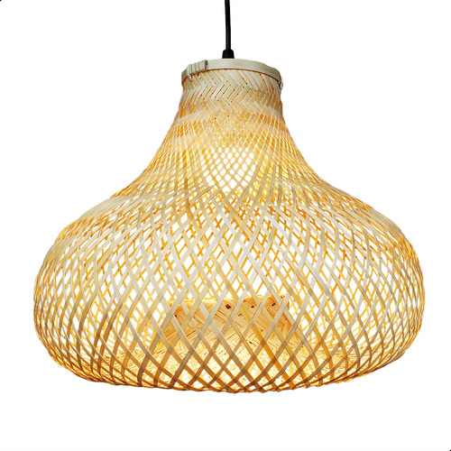 Lustre Pendente Rústico Madeira Mesa Sala Praia Lâmpada Led 127/220V Porto Rico Casa Attract 4x4sc