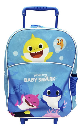 Mochila Infantil Con Carro / Rueditas Baby Shark Original 