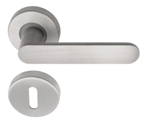 Imagen 4 de 10 de Manija Picaporte Aluminio Esmerilado Puerta Doble Bocallaves