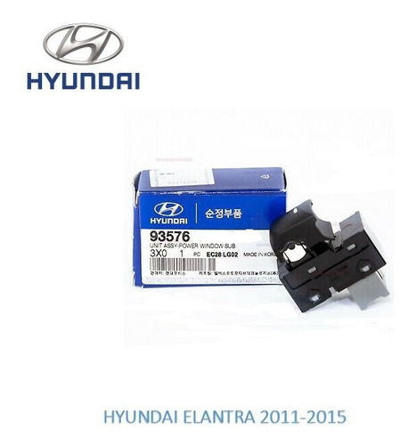 Botonera Alzavidrios Individual Hyundai Elantra 2011-2015 