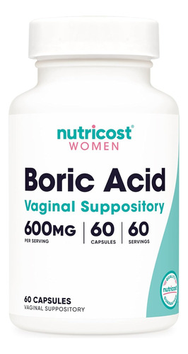 Acido Borico Nutricost Supositorios Vaginales 60 Capsulas