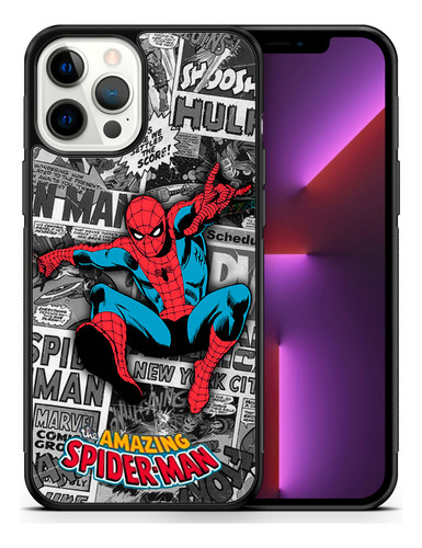 Funda Para iPhone Tpu Spiderman Vintage Hombre Araña Retro
