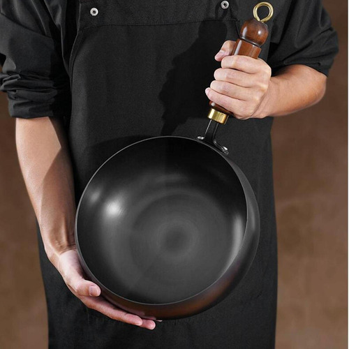 Sartén Wok De Hierro General Con Mango Desmontable,