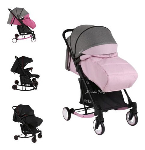 Coche De Paseo Aluminio 4 En 1 Babykits Con Funcion Mecedor 