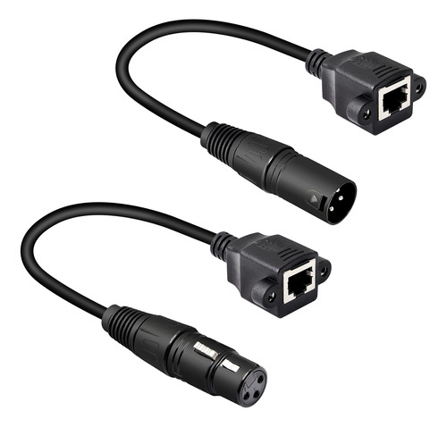 Gelrhonr 1 Par De Cable Adaptador Xlr De 3 Pines A Rj45 Hemb