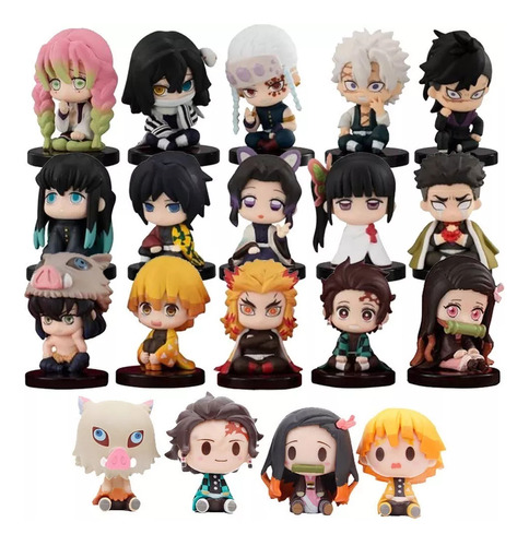 Set De 19 Minifiguras De Acción De Anime Demon Slayer