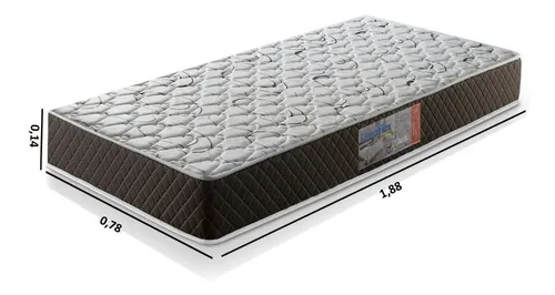 Umaflex Bronze colchão solteiro espuma D23 78x188cm cor marrom e branco