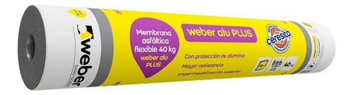Membrana Asfáltica Aluminio Flexible Weber Alu Plus 40 Kg Mm