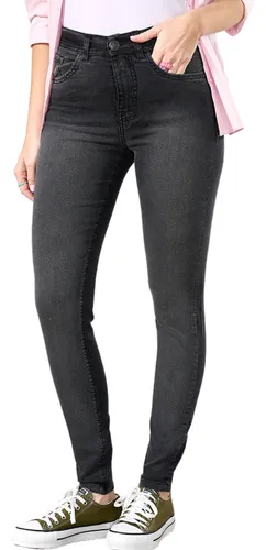 Jean negro desgastado hot sale