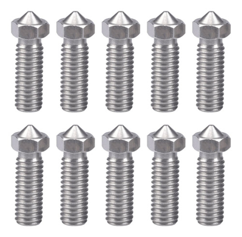 10 X Nozzle 0.3mm - Bico Volcano 1.75mm - 6mm Inox