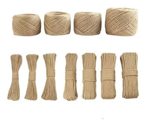 Rollo Cordon De Yute Natural Para Manualidades 200m 2mm