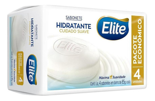 Sabonete Em Barra Elite Hidratante Com 4 Unidades