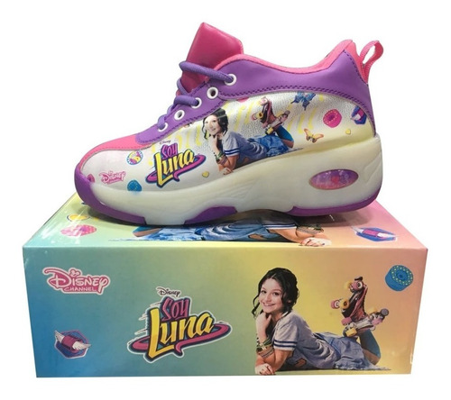 Zapatillas Tenis Patin Con Luces Soy Luna Rueda Retractil