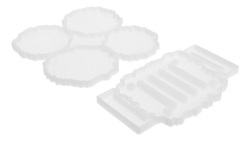 1 Juego De Moldes Para Posavasos De Resina Epoxídica De Sili
