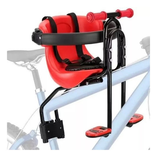Silla Frontal De Bicicleta Para Niños Y Bebes - 30kg  Rojo