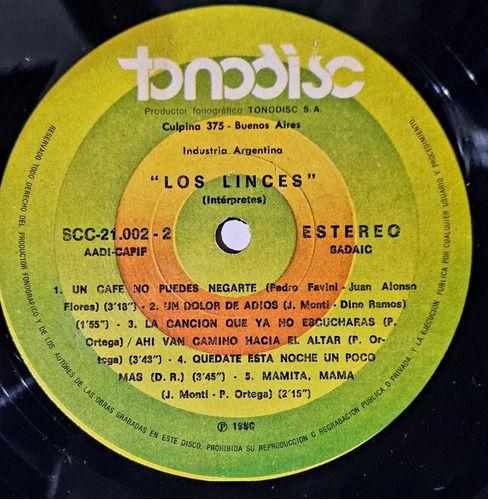 Los Linces - Los Linces (1980) Vinilo Lp / Sin Tapa Mendoza 