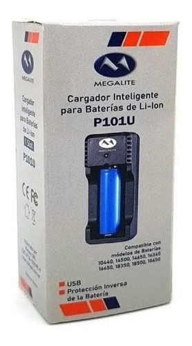 Cargador Inteligente P/pila 18650/18500/18350/16650 Megalite