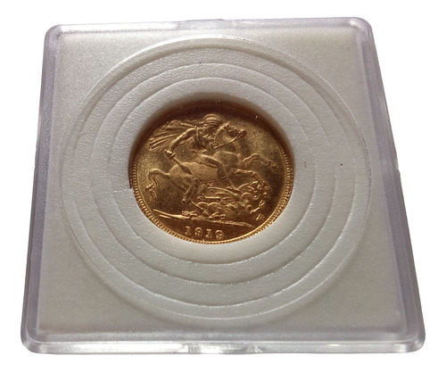 Moeda De Ouro Au 22k 1 Libra Rei George 1919 Linda (Usado)