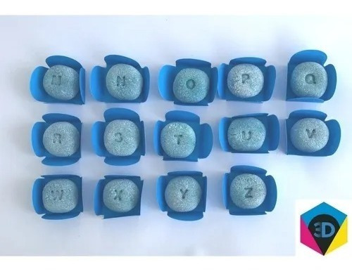 Imagem 5 de 10 de Kit Carimbo Brigadeiro Alfabeto, Numeros E Acentos Confeitar