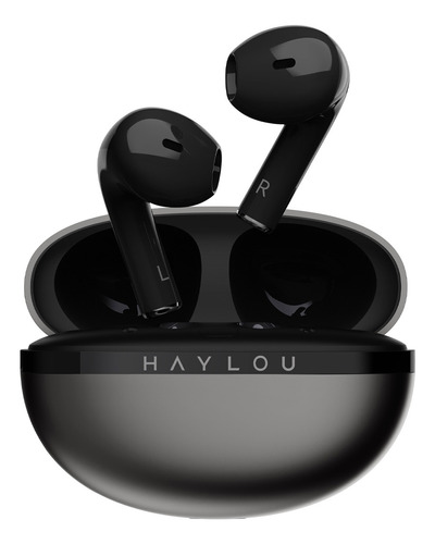 Fones de ouvido sem fio Haylou X1 2023 Bt5.3 Half In-Ear, cor preta