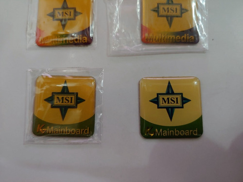 Logo Sticker Msi Silicona Original Autoadhesivo Gabinete Pc