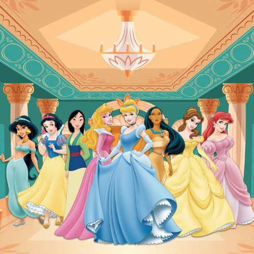 Papel De Parede Adesivo Infantil Princesas Castelo