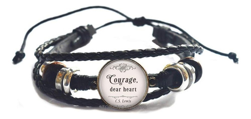 Coraje, Querido Corazón, C.s. Lewis Pulsera Con Cita Narnia 