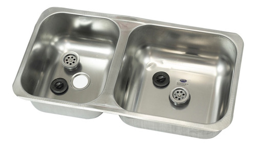 Imagen 1 de 6 de Pileta Bacha Doble Cocina Acero Inoxidable 67 Cm Profunda