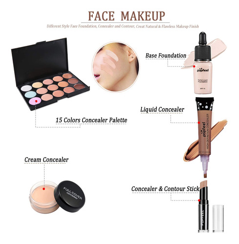 Kit De Maquillaje Para Mujer, Kit Completo, 24 Piezas, Kit D