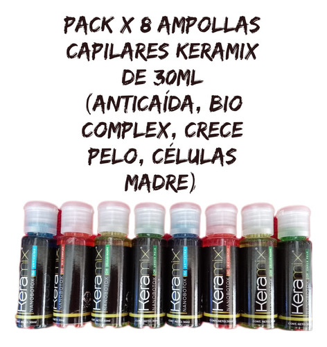 Pack X 8 Amp Capilares Keramix