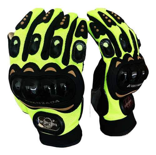 Guantes Motociclista Antideslizante+protección+táctil Verde Talla G