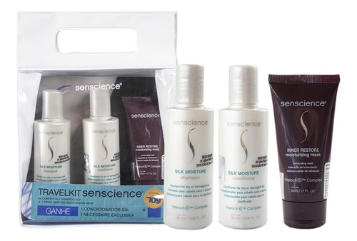 Kit Travel Silk Moisture Inner Restore Senscience 3 Produtos