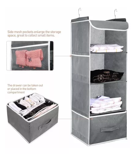 Cabilock Cajón, 4 unidades, organizador de ropa interior para armario,  divisor, organizador de cajones, caja de almacenamiento plegable de tela  para