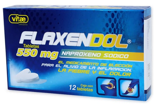 Flaxendol Naproxeno 550mg C/12 Tabletas Vitae
