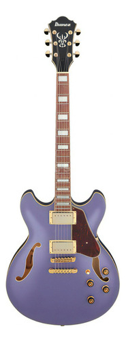Guitarra elétrica metálica Ibanez AS73g-MPF Artcore Purple com orientação para a mão direita