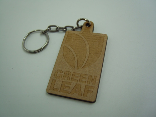 Imagen 4 de 5 de Llaveros De Madera Logotipo Personalizado 20 Pzs Promocional