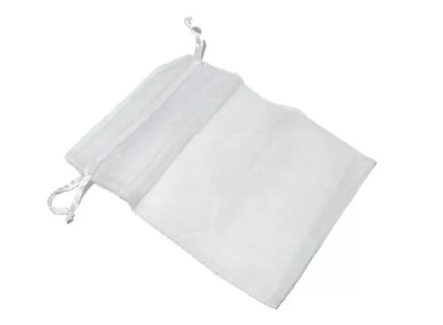 Bolsa Organza Medida 9x12 Cms Color Blanco 100 Unidades