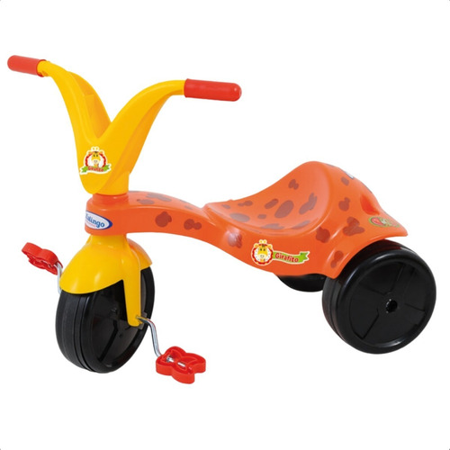 Triciclo Infantil Girafito Amarelo E Laranja Xalingo