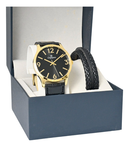 Relógio Champion Masculino Dourado Original Barato + Nota