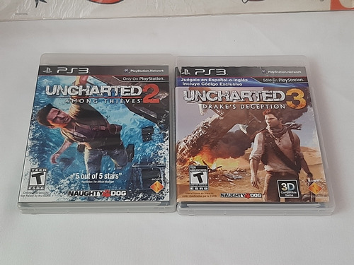 Uncharted 2 Y 3 De Ps3 En Español,usados Y Funcionan.