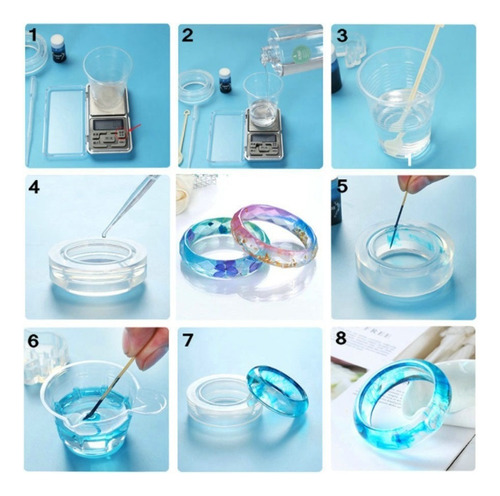 Resina De Moho Epoxi Silicona Joyería Fundición 277 Piezas