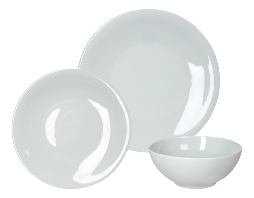 Plato Playo Porcelana Blanco Liso 27 Cm Turquia