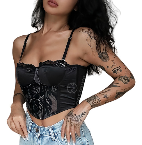 Bustier Faja Corset Bralette Push Up Sujetador Crop Top Sexy