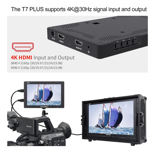 Cámara Feelworld T7 Más 7 Pulgadas 3d Lut 4k Hdmi Campo Full