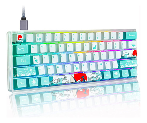 Gk61 60 Teclado Para Juegos Con Interruptor Llo Sk61 R...